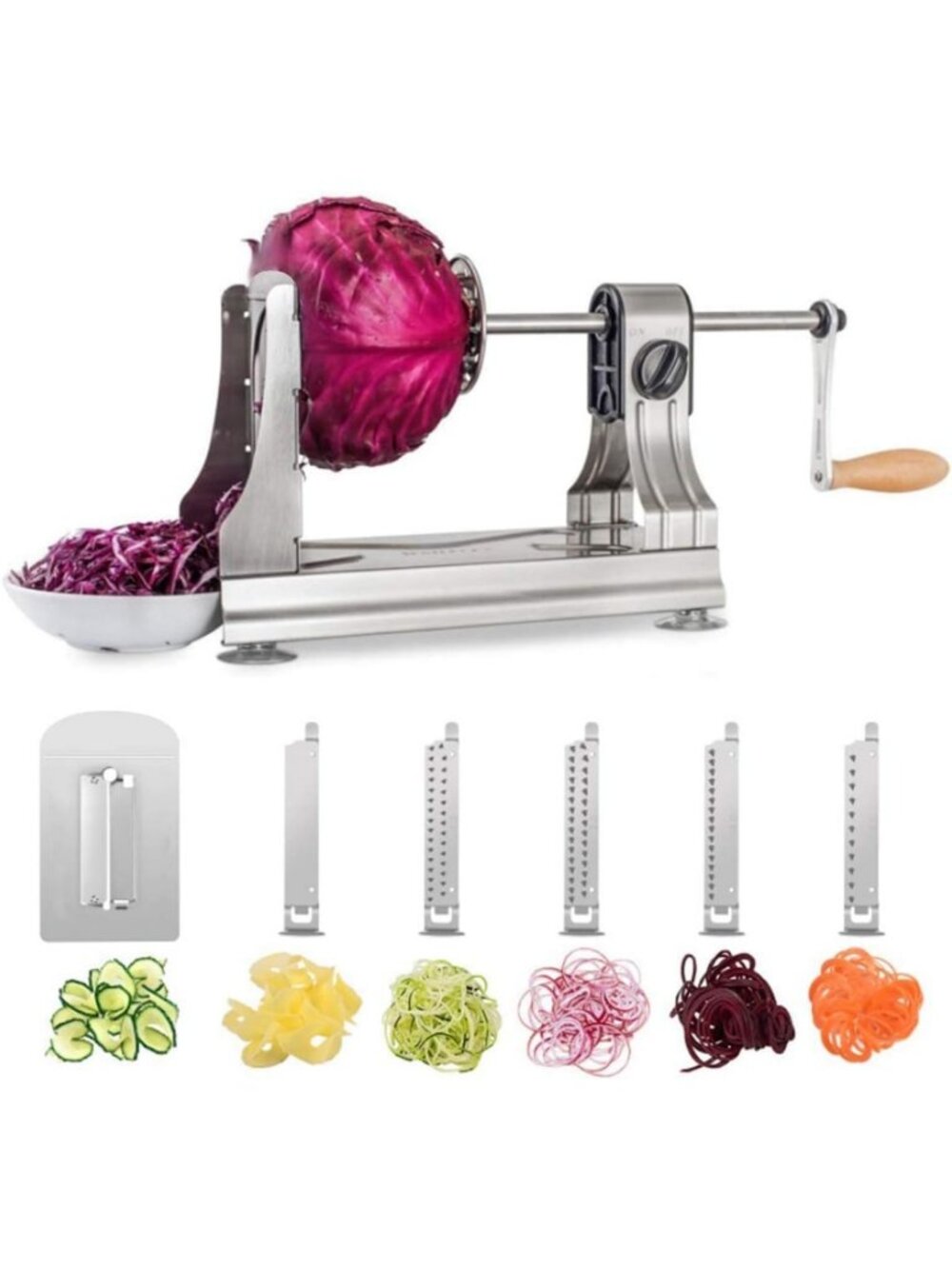 6-Blade Vegetable Spiralizer Slicer for Healthy Veggie Pasta & Low Carb Meals